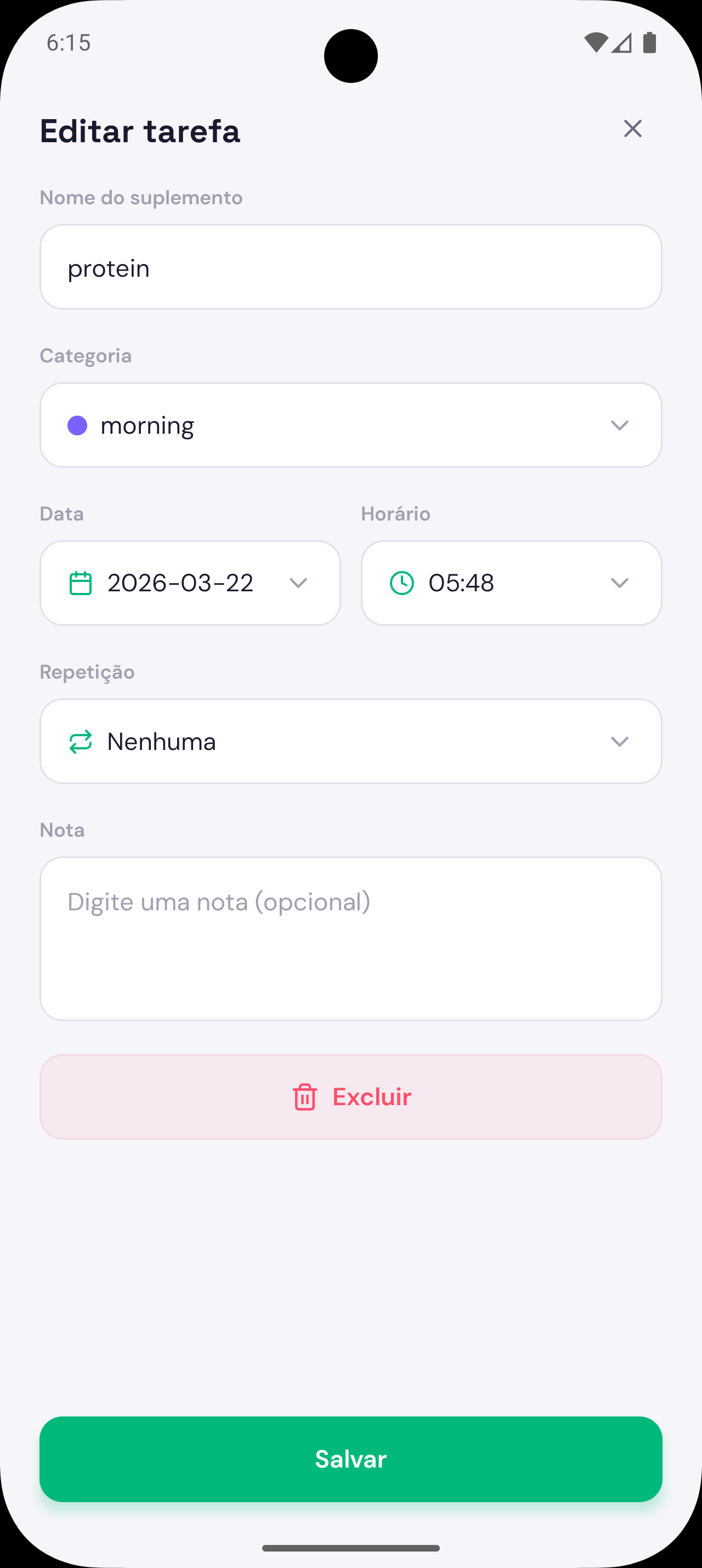STEP 02: Configure lembretes